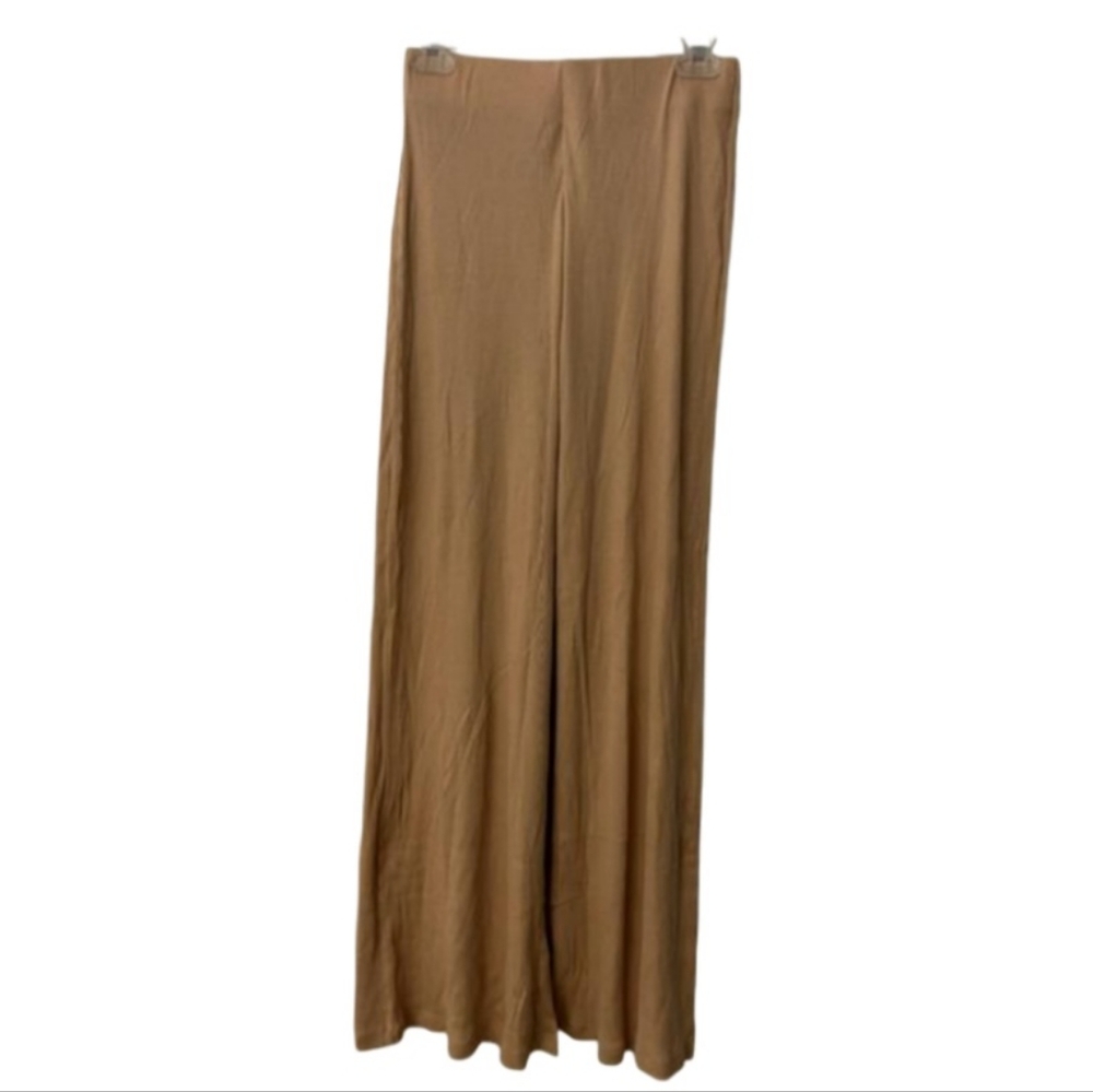 Skin Addreenal Size 2 ribbed wide leg leggings in Sand NWT